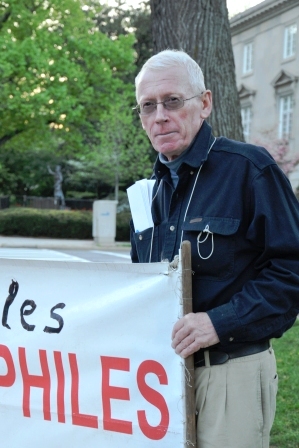 John at the corner of 34th and Massachusetts Ave. (Photo: Reed)